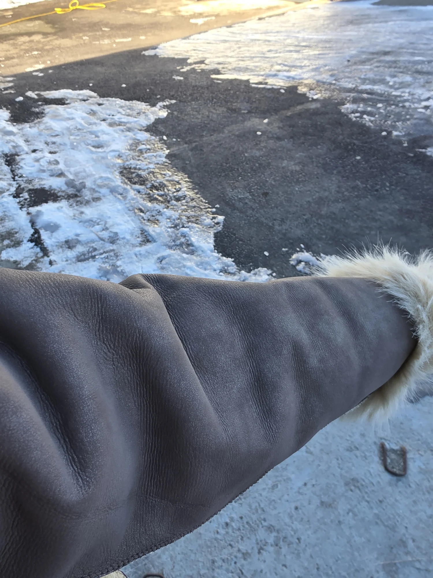 Women's Double Sided Fur Patchwork Woolen Long Coat