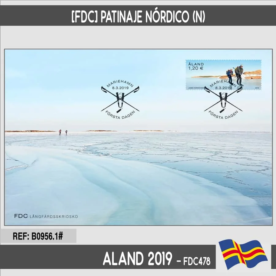 B0956.1 # Aland 2019 [Fdc] Pattinaggio Nordico (N)