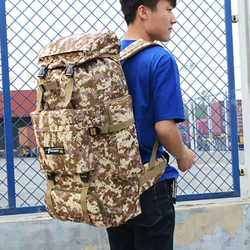 Outdoor Bag Camping Waterproof Bag training Equipment Backpack 70L Large Capacity Mountaineering 3D Backpack Camping Tactical 6