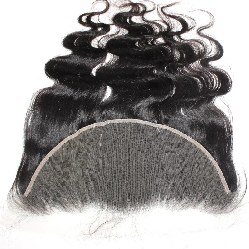13x6 Lace Frontal Body Wave Human Hair Pre-Plucked Hairline Brazilian Virgin Hair Transparent Lace Closure Soft and Silky
