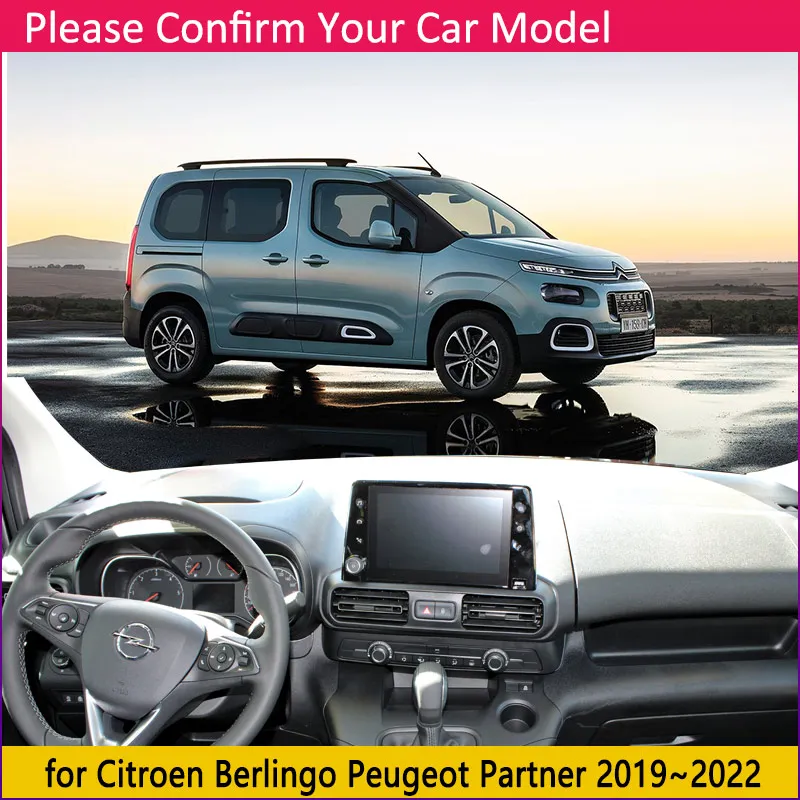 Cubierta de tablero, alfombra para Citroen Berlingo, Peugeot, Partner, Rifter, Opel Combo 2019 ~ 2022,2020 2021 accesorios de pegatina sombrilla - AliExpress