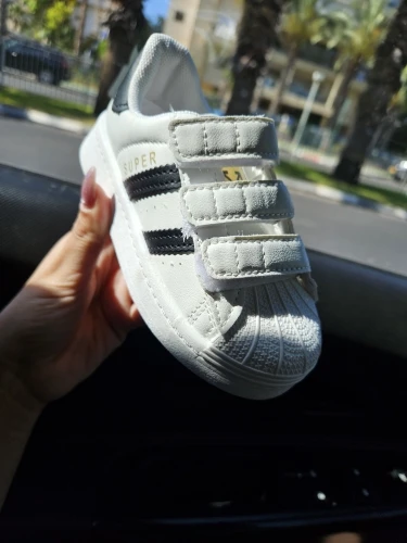 Children's Sneakers Kids Fashion Design White Non-slip Casual Shoes Boys Girls Hook Breathable Sneakers Toddler Outdoor Shoes photo review