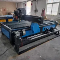 2024 Jinan Cheap Cnc Plasma Cutter 1325 1530 Cnc Plasma Cutting Machine Fiber Laser Cnc Plasma Cutting Tables With Drilling head 1