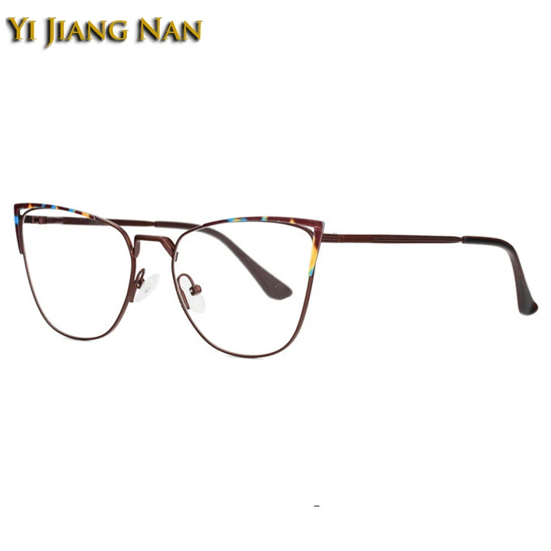 

Women Elegant Cat Eye Fashion Eyewear Optical Prescription Glasses Frame Female Style Eyeglasses Spring Hinge Temples Spectacles