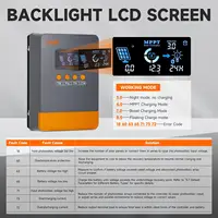 PowMr 20A 25A 30A 35A 40A 45A MPPT contrôleur de Charge solaire pour 12V 24V batterie au plomb/Lithium régulateur solaire rétro-éclairage LCD 4