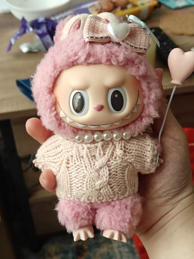 Labubu V1/V2 Doll Clothes: 15/17CM Macaron-Themed Outfit Set with Hair Accessories photo review