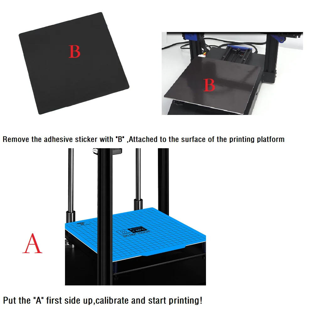 Fita de Base de Impressão Magnética para Impressora 3d 220 235310 mm Adesivo de Base Térmica Quadrada Cama Quente Fita de Construção de Placa Placa Flexível de Superfície para Ender 3 - Imagem 2