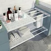 Adjustable Closet Organizer Kitchen Storage Shelves Space Saving Wardrobe Wall Mounted Rack Bathroom Kitchen Cabinet Holder 5