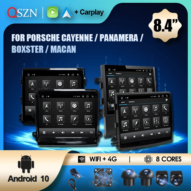 Qszn 8.4 ''Autoradio Per Porsche Panamera 2010-2016 6 + 128G Navigazione 4G Gps Carplay Auto Android 10 Unità Principale Pcm 3.1 Pcm 4.1