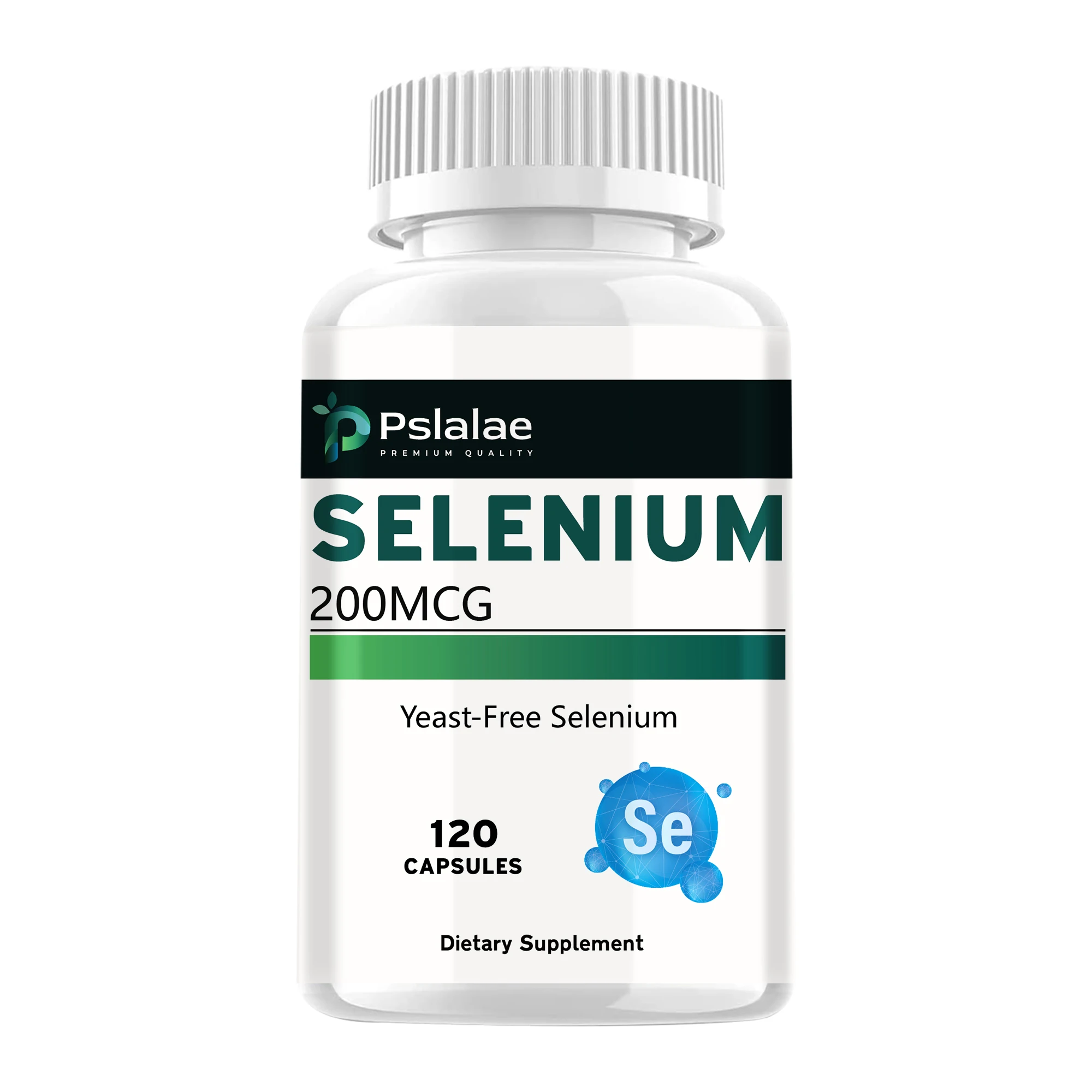 thumbnail image 1 of Selenio 200 mcg: para la salud del corazón, los huesos y el sistema inmunológico, apoyo a la tiroides - 120 s, 1 of 5