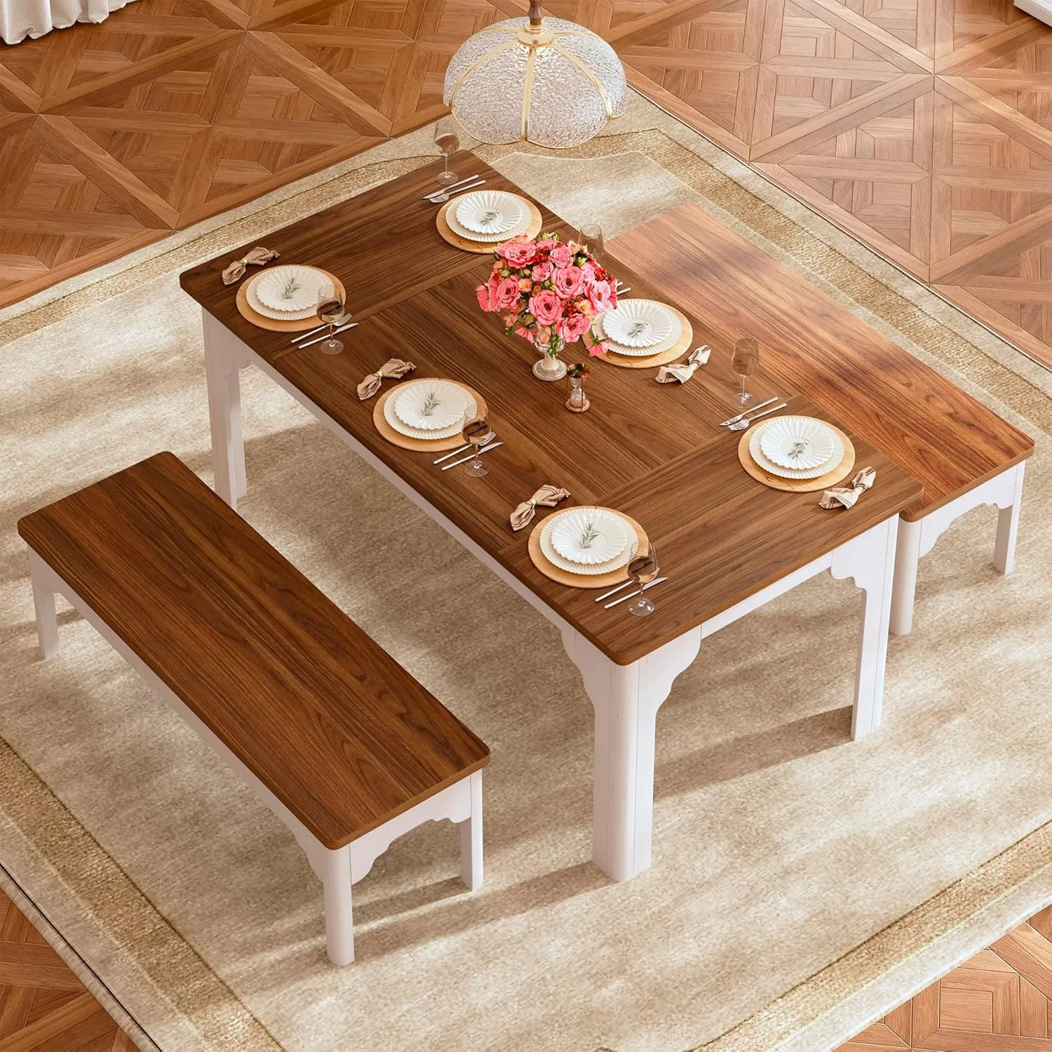 Farmhouse Dining Table Set 3