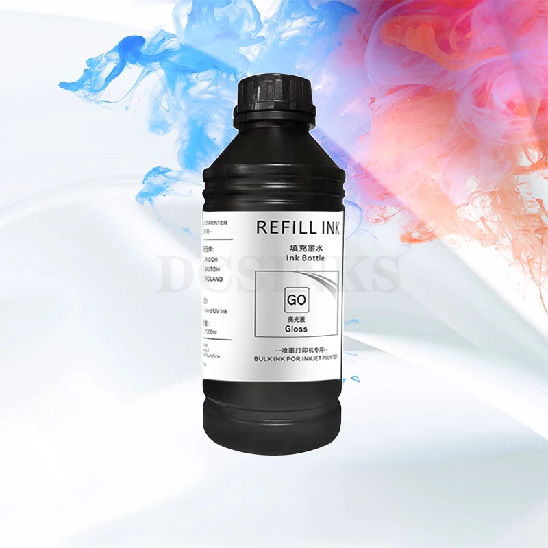 1000ml UV Hot Stamping Varnish Gloss Ink UV Gold Foil Varnish Ink For Flatbed Printer For DTF Printer