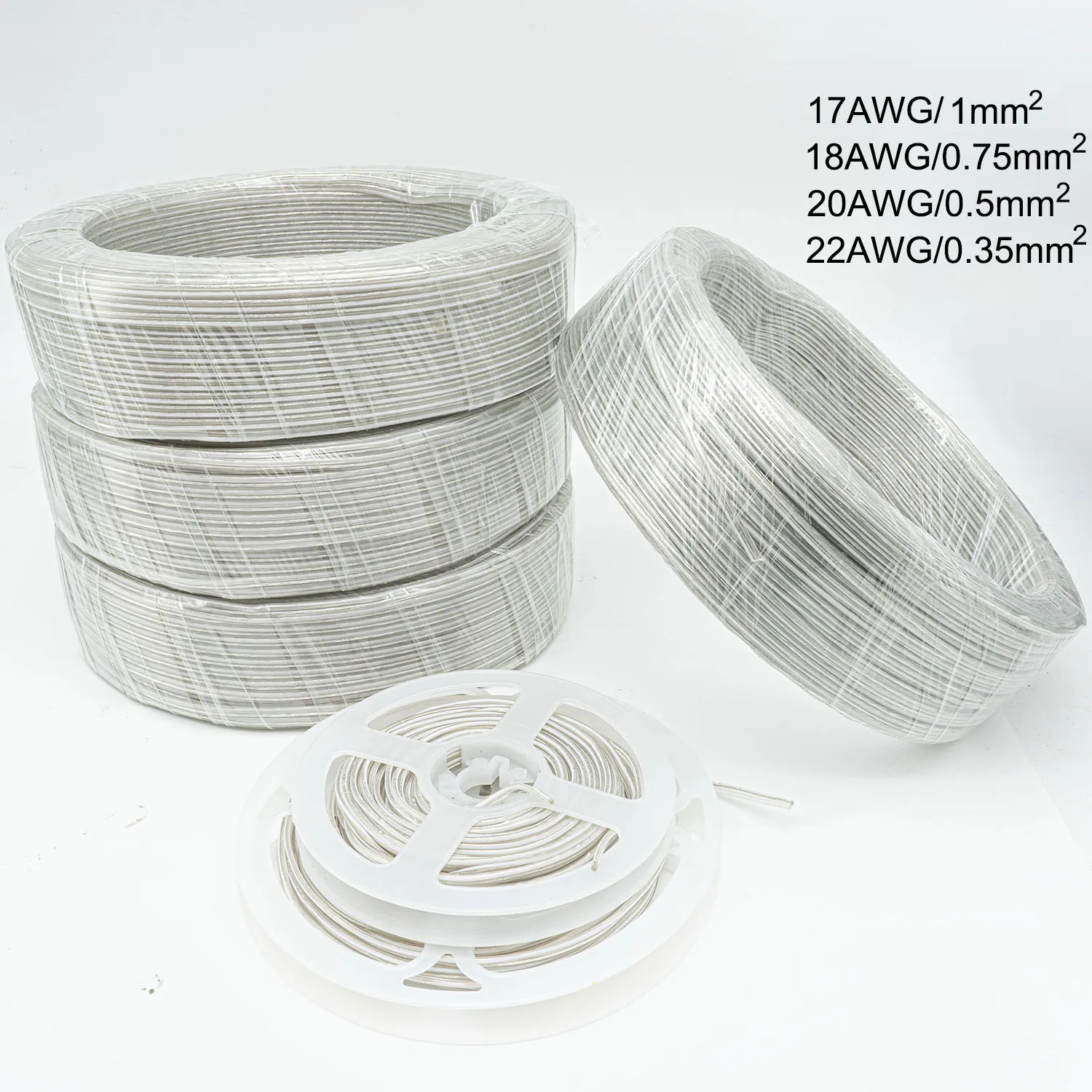 Description Picture 2 of item2Pin 22AWG 20AWG 18AWG LED Neon Light Welding Silver Wire Middle Connector DIY Electrical Wire For 12V Neon Lamp Soldering