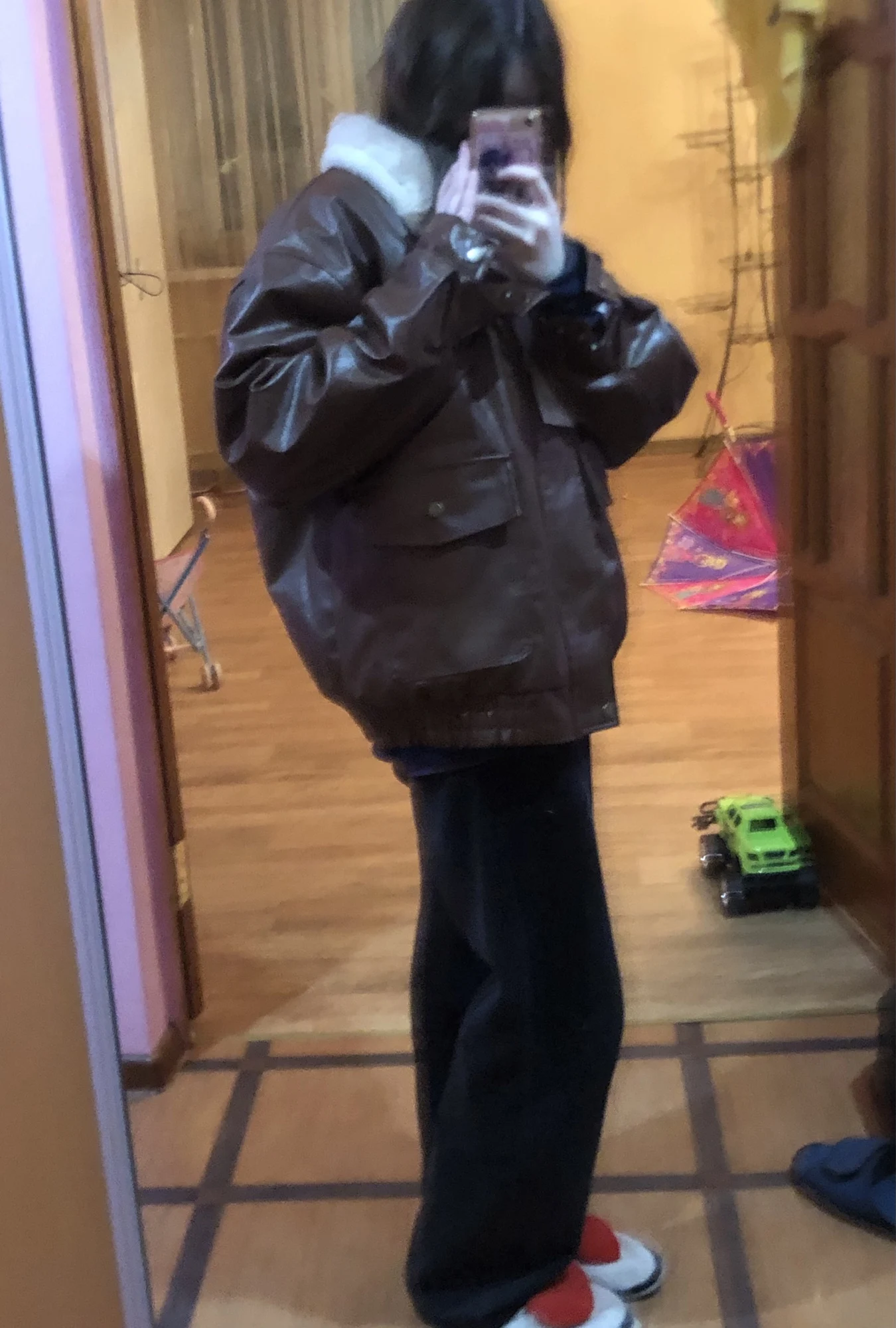 Winter Women's Fur Leather Jacket Long Sleeved Loose Warm Lamb Wool Vintage Thickened Locomotive Lapel Female PU Motorcycle Coat