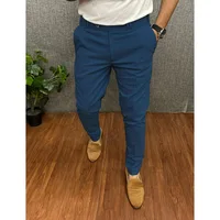 Men Smart Casual Pants Pencil Pants Straight Business Formal Man's Slim Fit Trousers Stretch Pants Clothing Male Pantalon Hombre 5