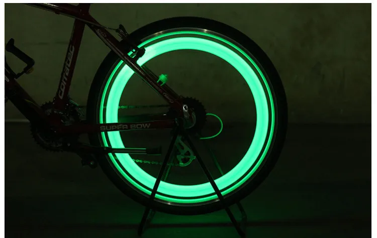 Description Picture 5 of item3 Lighting Mode LED Neon Bicycle Wheel Spoke Light Waterproof Color Bike Safety Warning Light Cycling Light Bicycle Accessories
