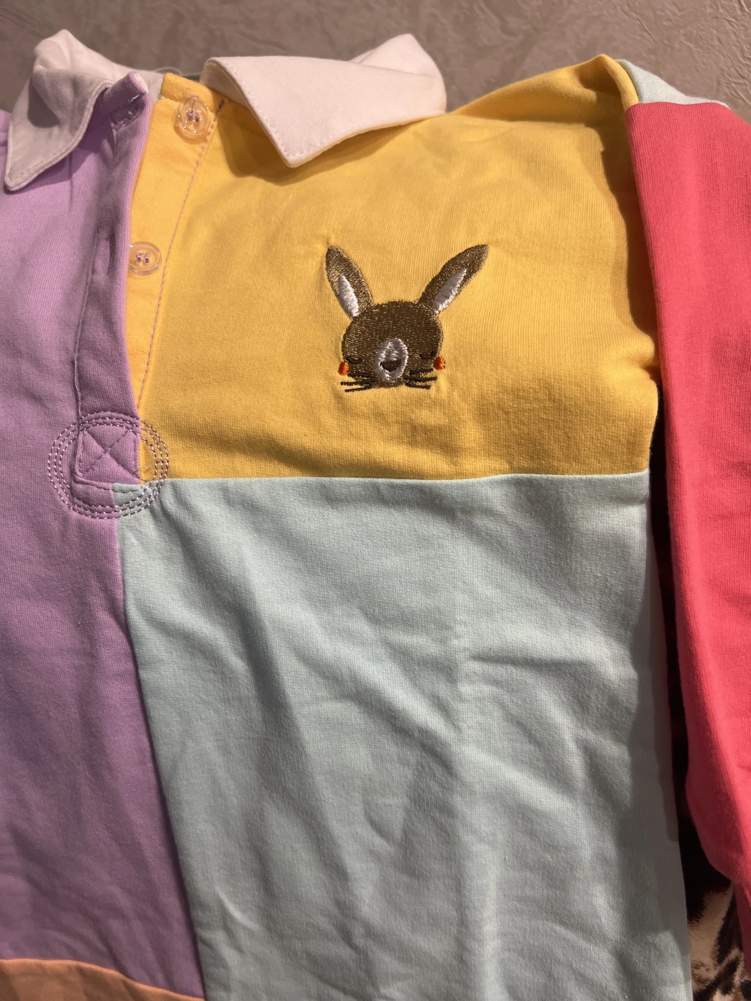 Girls Long Sleeve Colorful Rabbit Dress – 2-7 Years photo review