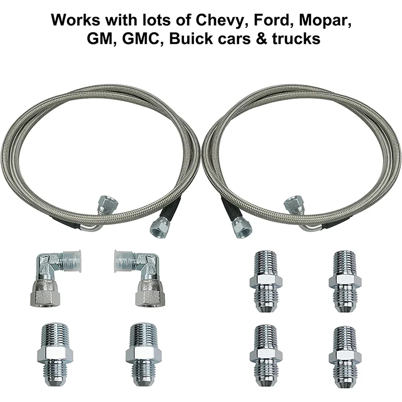 

6AN SS Transmission Cooler Hose Fitting for Chevy Ford Mopar GM GMC Buick Cadillac Cars Trucks 700R4/ TH350/ TH400/ NP-700RTL