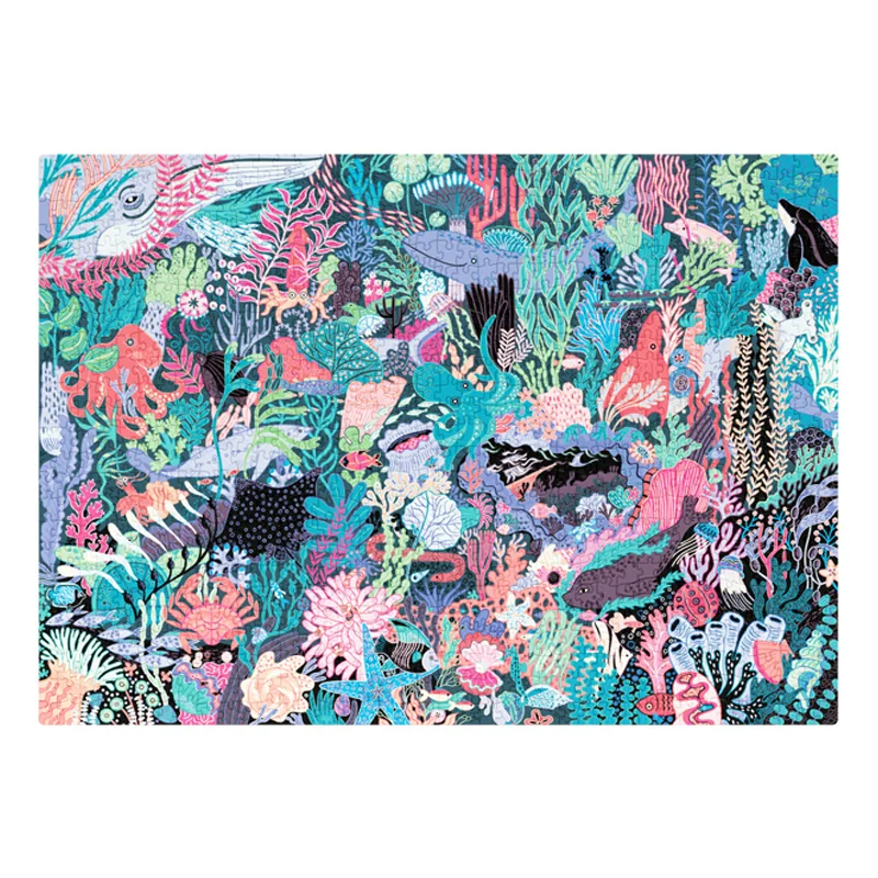 Mideer Artist 1000 PCS Luminous Puzzles into Ocean Forest of Children's Toy Jigsaw Montessori Educational Intellectual  DIY  Gif 5