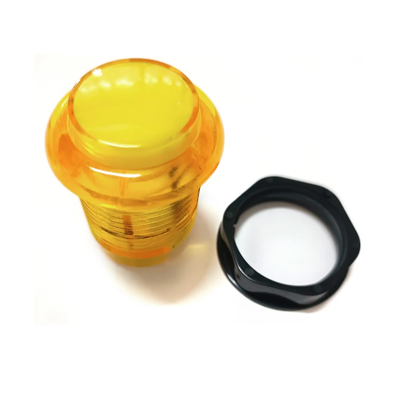 LED 노란색 푸시 버튼 아케이드 버튼, 아케이드 게임 액세서리, 백색광 포함, 28mm 조명, 12V BG, 10 개