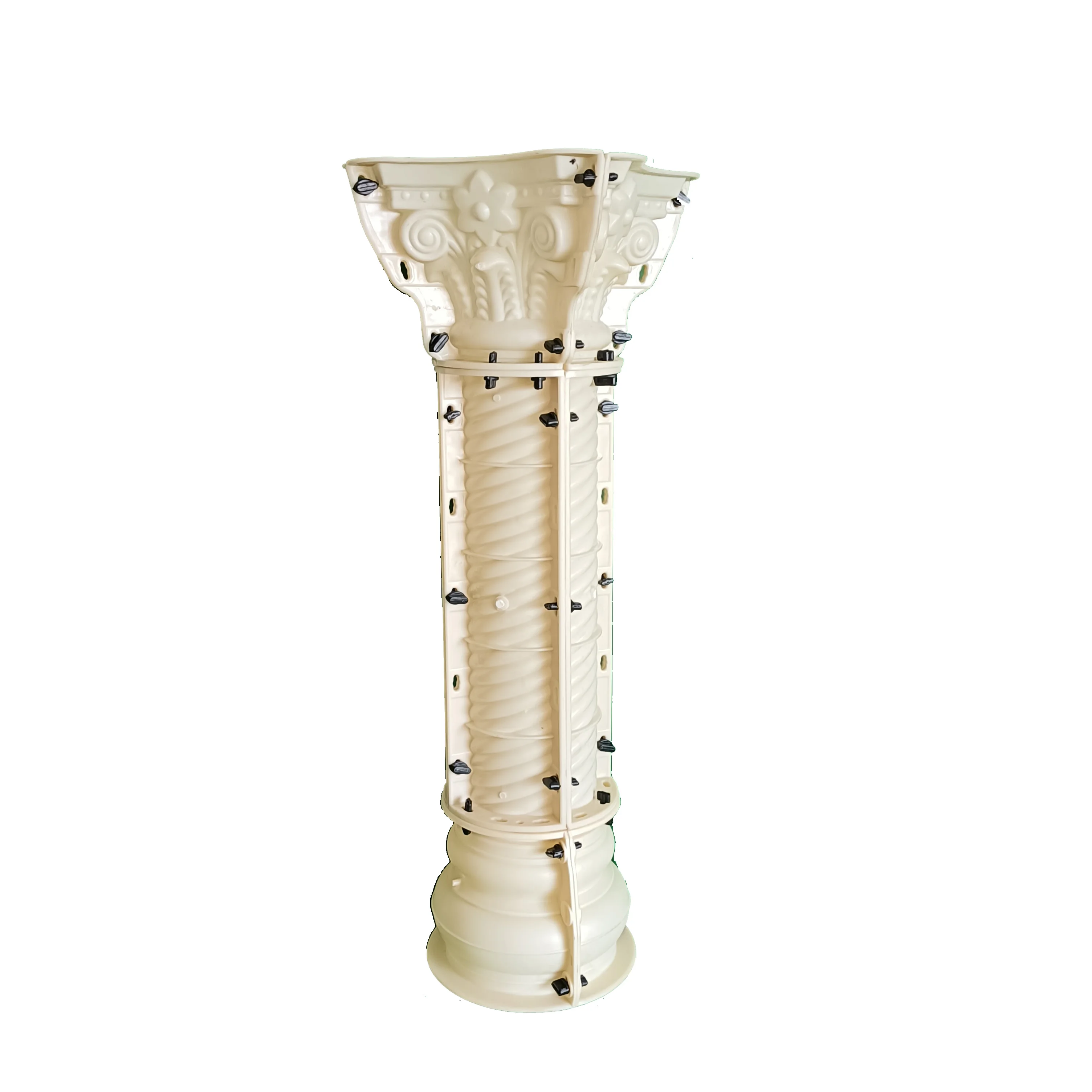 

15cm/ 5.9in Threaded spiral Roman column Decoration Reusable Mould Pedestal Flower Seat Gypsum Concrete Mold