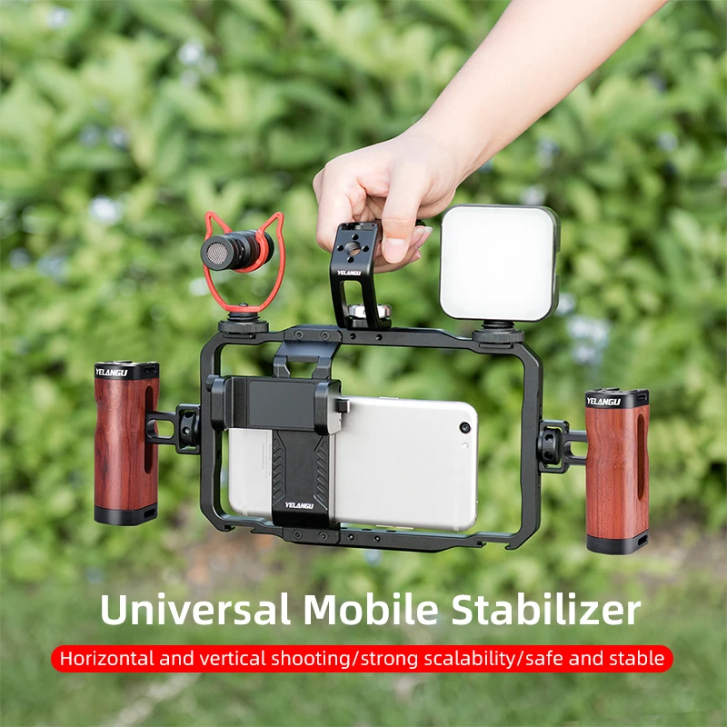 Mobile Smartphone Video Rig Gimbal Hand Stabilizer For Cell Phone Cage Film and Television Shooting Cradle Small camera gimbal stabilizer