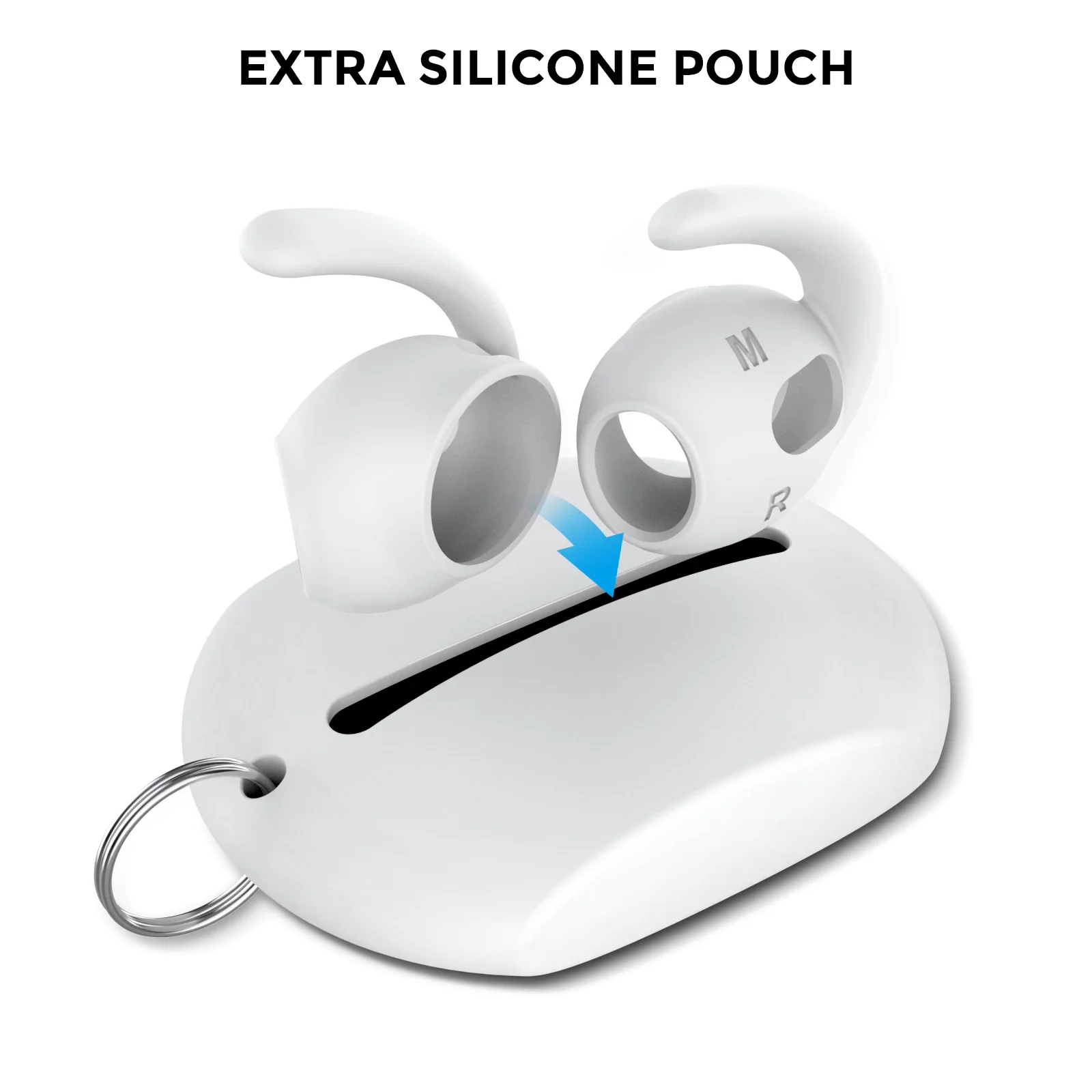 Silicone earphone pads iPhone AirPods pro ear hook 3 pairs one size - 4