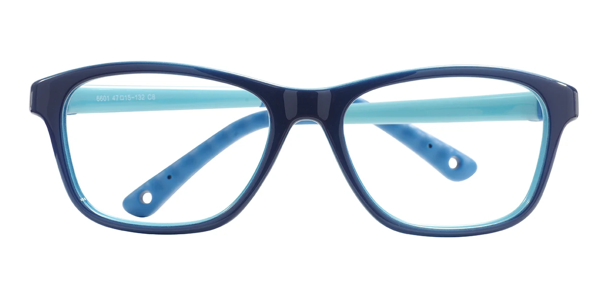 Silicone Flexible Square Blue Light Blocking Glasses For Kids
