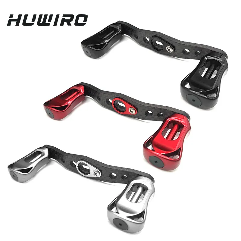 85mm Light Weight Carbon Fiber Cast Fishing Reel Handle Hollow Knob with Bearings Dual-grip Handle for DAIWA Fishing Reels fishing reel fishing tackle accessory
