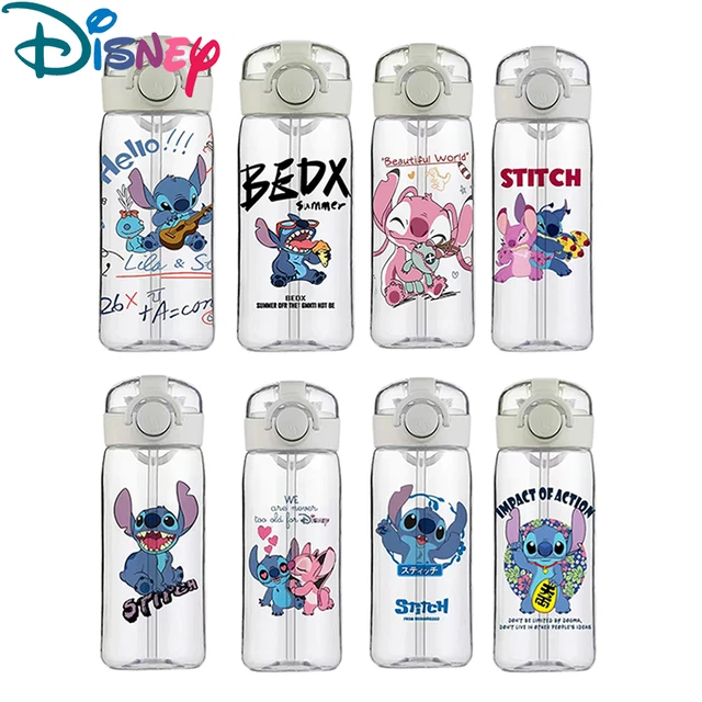 Stitch Water Bottle,Kawaii Cartoon Water Bottle Cup,Reusable Water Bottle  for Girls 500ml (A)