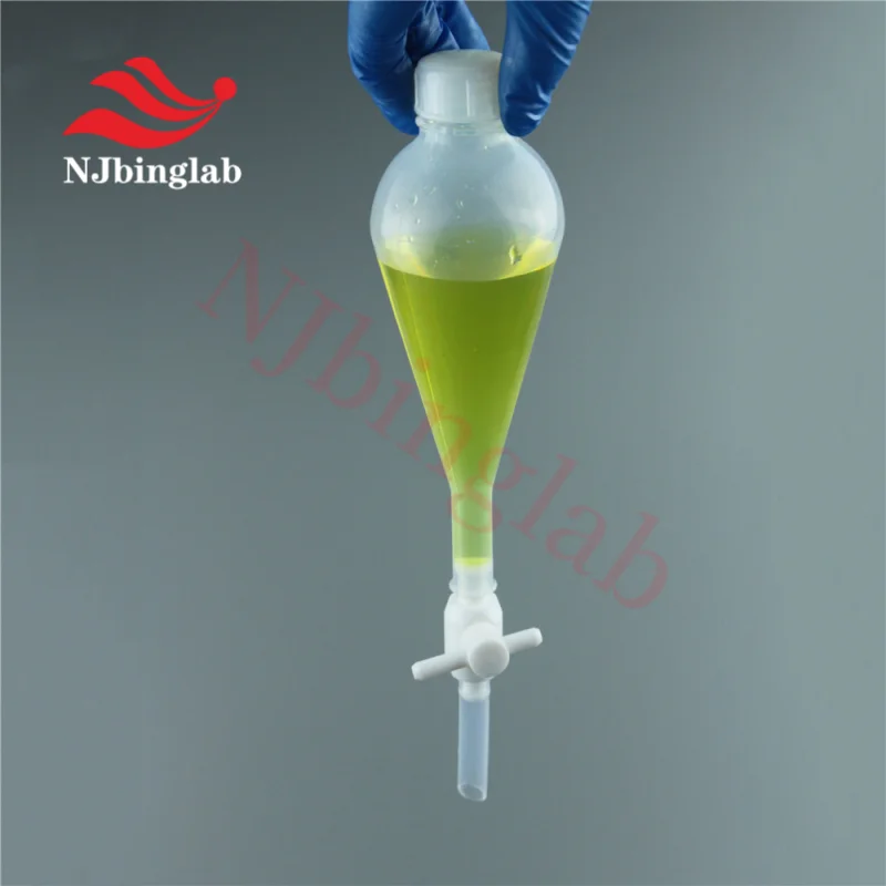 500ml PFA Separatory Funnel Resistance to HF Anti-High and Low Temperature for Chemical Analysis