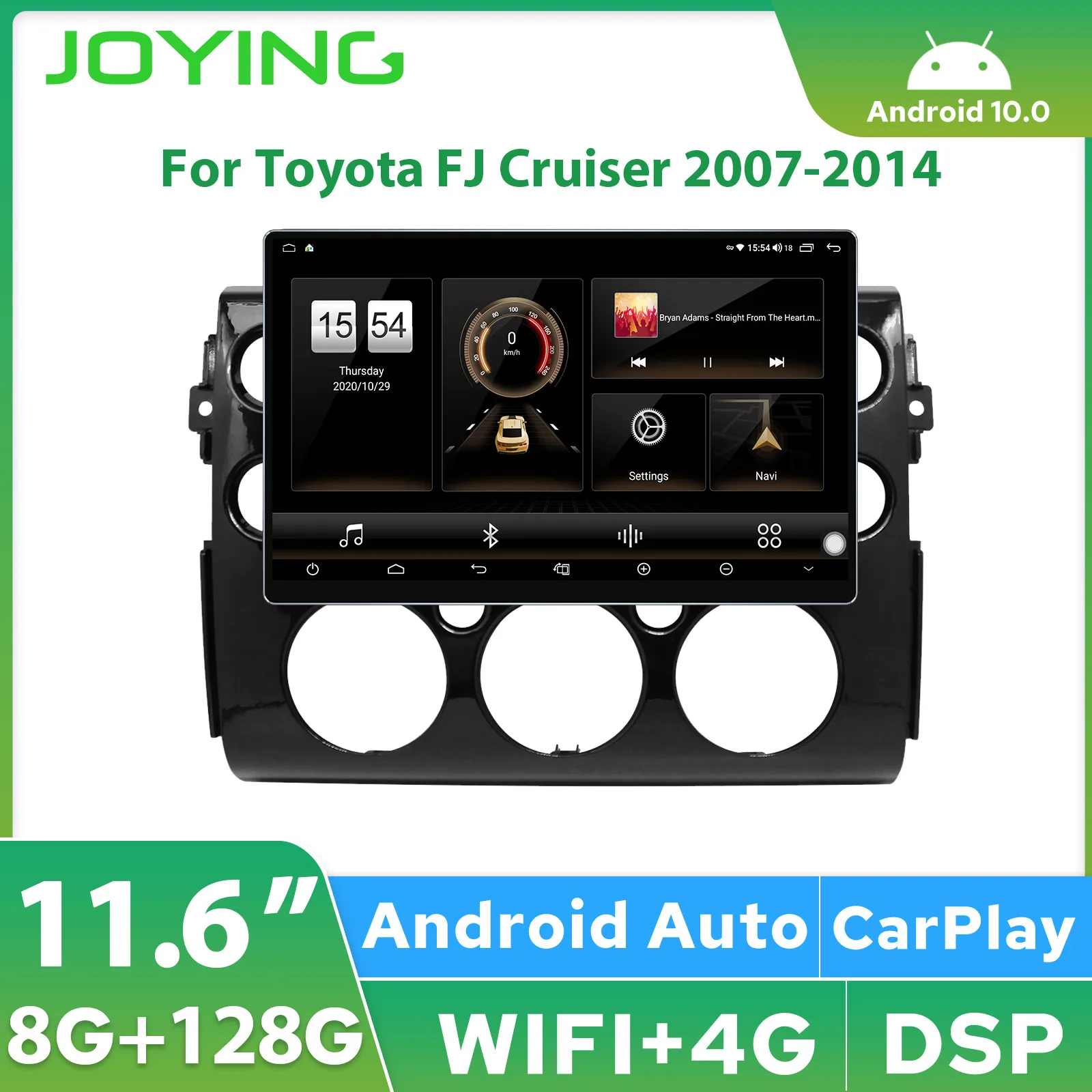 

New Android 8GB 128GB Head Unit For FJ Cruiser Stereo Upgrade 2007-2014 With 11.6 Inch Screen Support Digital & Optical Output