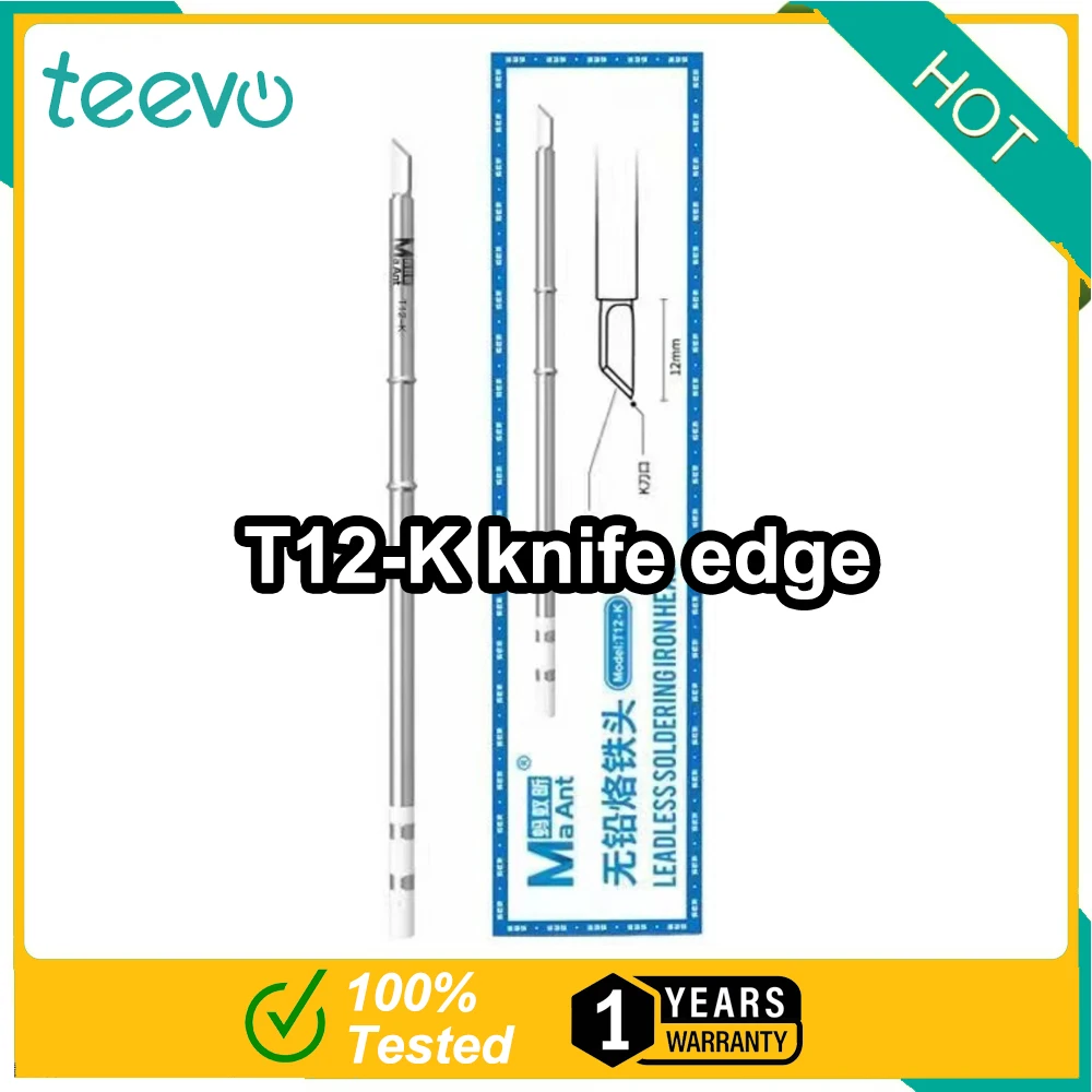 

Teevo Ma-Ant lead-free soldering iron head T12-K knife edge