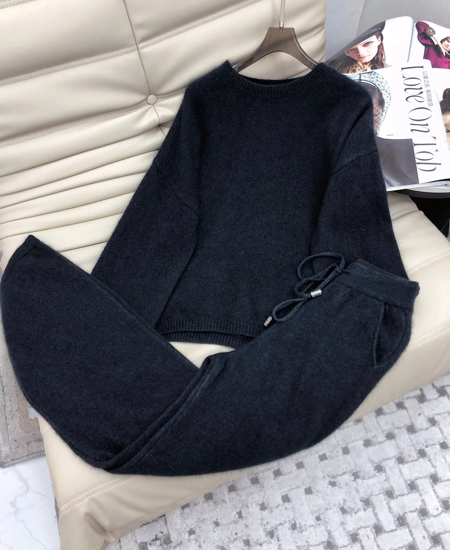 

2023 Autumn Collection Casual Style Wool Winter Knitted Two Piece Set