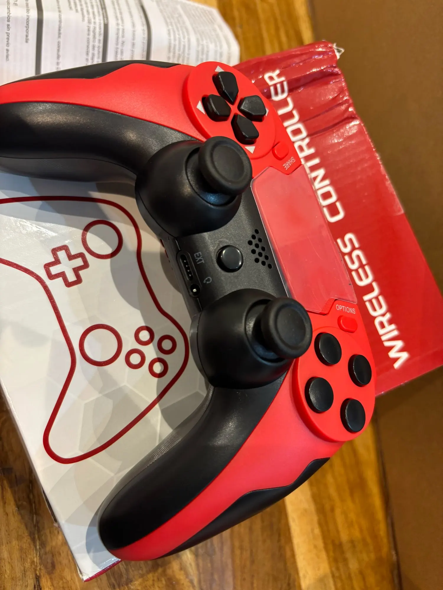 GAMINJA-mando inalámbrico P48 con giroscopio de seis ejes, controlador de juego para PS4, PS3, consola Wins 7, 8, 10, Joystick de PC de doble vibración photo review