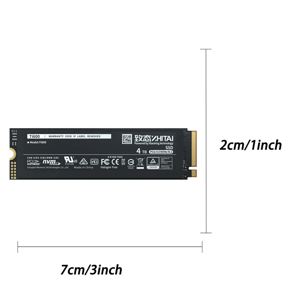 ZhiTai Internal SSD Nvme 2.0 500Gb 1Tb 2Tb 4Tb PCIe 4.0X4 Solid