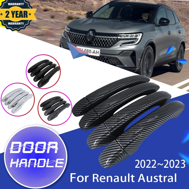 Car Door Handle Cover For Renault Austral 2022 2023 Auto Luxurious Black  Carbon Fiber Door-Handle-Cover Exterior Car Accessories