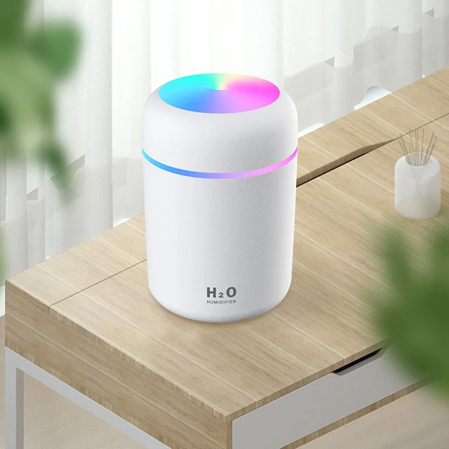 Mini Hordozható 300/420Ml Elektromos Légzeneti Hangulatú Aromaolaj Diffúzor Színes Éjszakai Fényes Usb Hűvös Köd Permetezővel Otthoni Autóhoz - Image 2