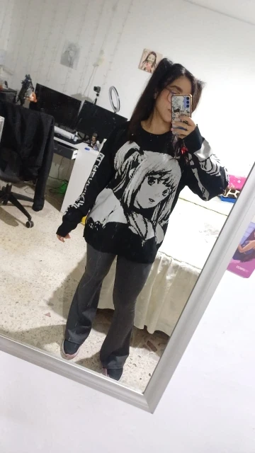 Black Harajuku Sweater - Animecore Aesthetic photo review