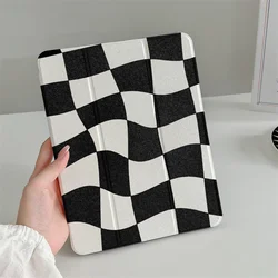 Stylish Checkerboard Soft Case for iPadPro2024 - 11inch (TR041)