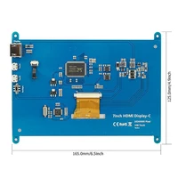 7Inch 1024X600 IPS Touchscreen LCD Display HDMI-compatible Mini PC Secondary Screen Portable Monitor for Rapberry Pi5 4/3B 5