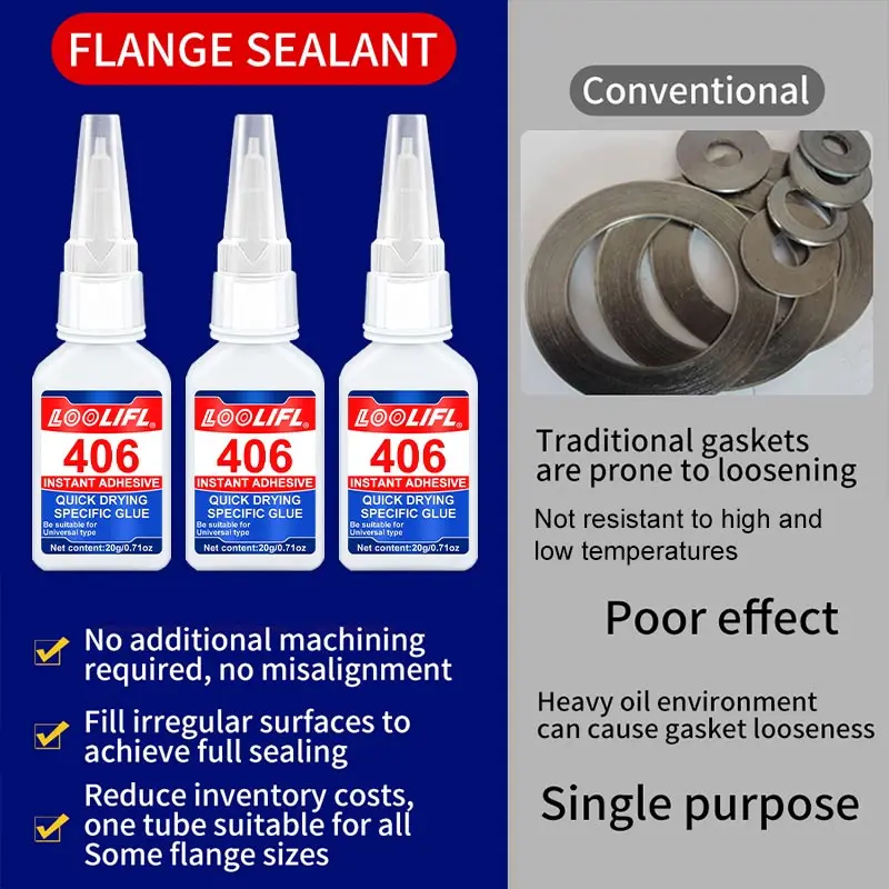 Ultra-fast-drying adhesive, auto parts maintenance adhesive, waterproof and anti-loose. 3