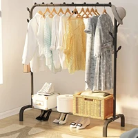 1Pc Clothing Storage Shelf Heavy-Duty Freestanding Garment Storage Rack Multipurpose Non-Slip Metal Garment Rack for Household 1
