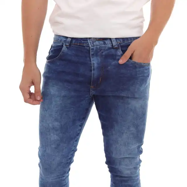 Jeans Denim Super Skinny, Calças compridas, Lavagem, Calças masculinas