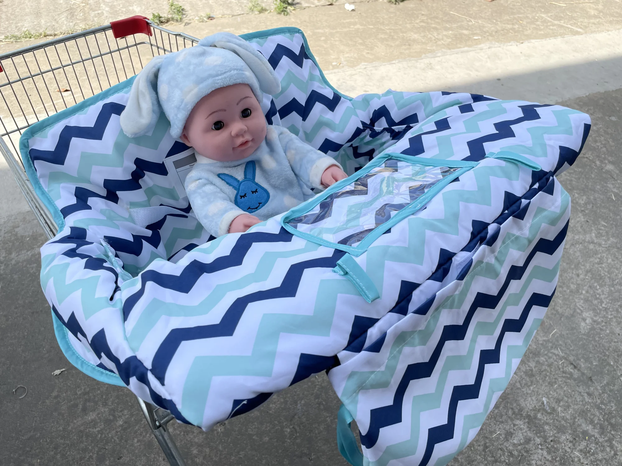 baby stroller accessories diy	 4 Colors Waves 2-in-1 Shopping Cart Cover and Highchair Cover for Baby, Large Size with Sippy Cup Holder, Cell Phone Storage Baby Strollers near me Baby Strollers