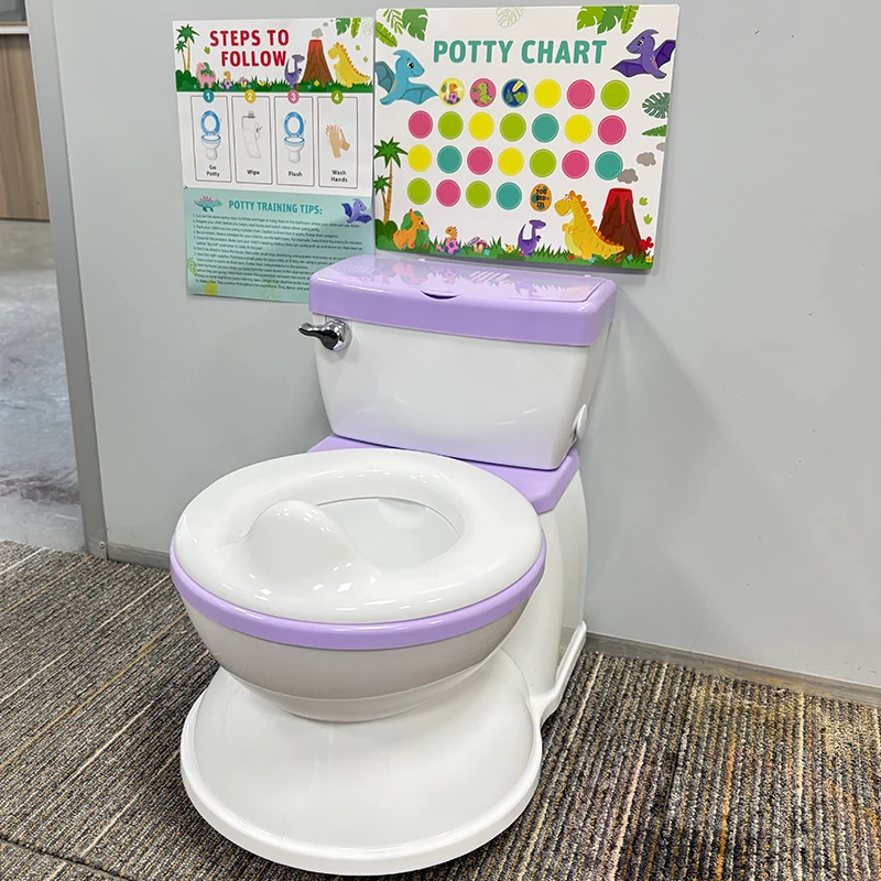 Baby Potty Training Toilet Seat，Baby Potty Toilet Seat Realistic Potty Training Seat With Sticker 3