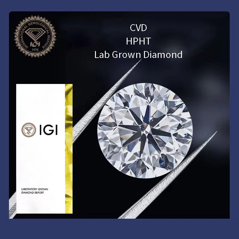 Lab Grown Diamond Loose Stone Round Cut 3ct G Color VS1 CVD 