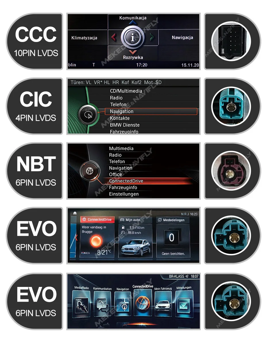 MEKEDE Neu eingetroffen: Original-Automobilmodul, aufgerüstet für BMW Serie 1 2 3 4 5 6 7 X1 X3 X4 X5 MINI E60 E80 E70 F25 F20 F30 F25 CIC NBT Vo Box CarPlay Set-Top-Box ohne Auto-Android-Unterstützung, YouTube, HDMI-IN, 1080P-Kamera – Detail 4