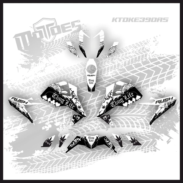 FIT FOR KTM DUKE 125-200-250-390 / 2017 - 2022 GRAPHIC STICKER SET