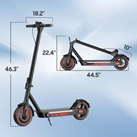 Trottinette électrique HiQiS V10 pro, moteur 600W, batterie 36V15Ah, vitesse 40 km/h, autonomie 45 km, pneus gonflables 10 pouces, pliable, pour adultes, avec application. 6